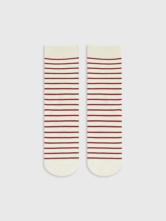 Contrast Striped Stacking Socks